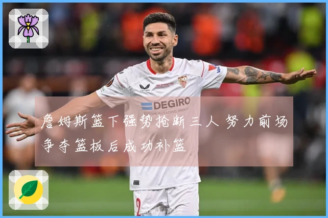 詹姆斯篮下强势抢断三人 努力前场争夺篮板后成功补篮